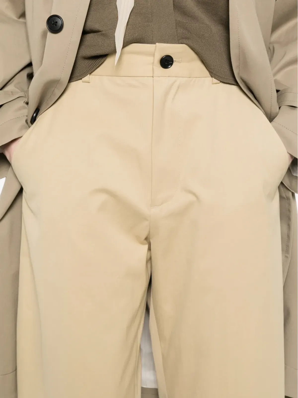nicholson & nicholson ウエストゴム付きクロップドパンツ - 画像5