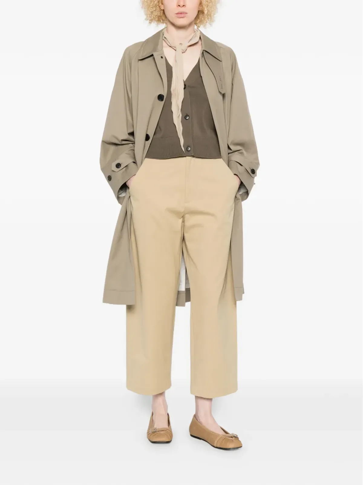 nicholson & nicholson ウエストゴム付きクロップドパンツ - 画像2