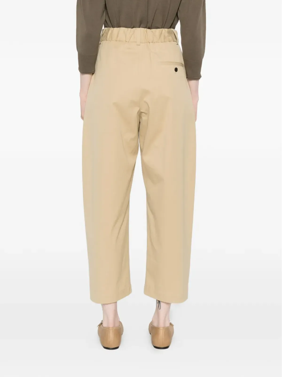 nicholson & nicholson ウエストゴム付きクロップドパンツ - 画像4