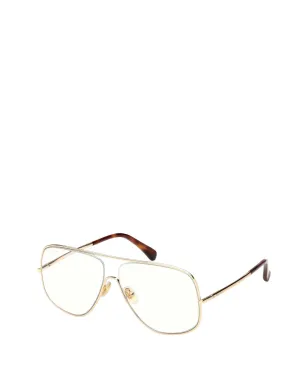 Max Mara Eyewear パイロットフレーム眼鏡 - ゴールド - サムネイル2