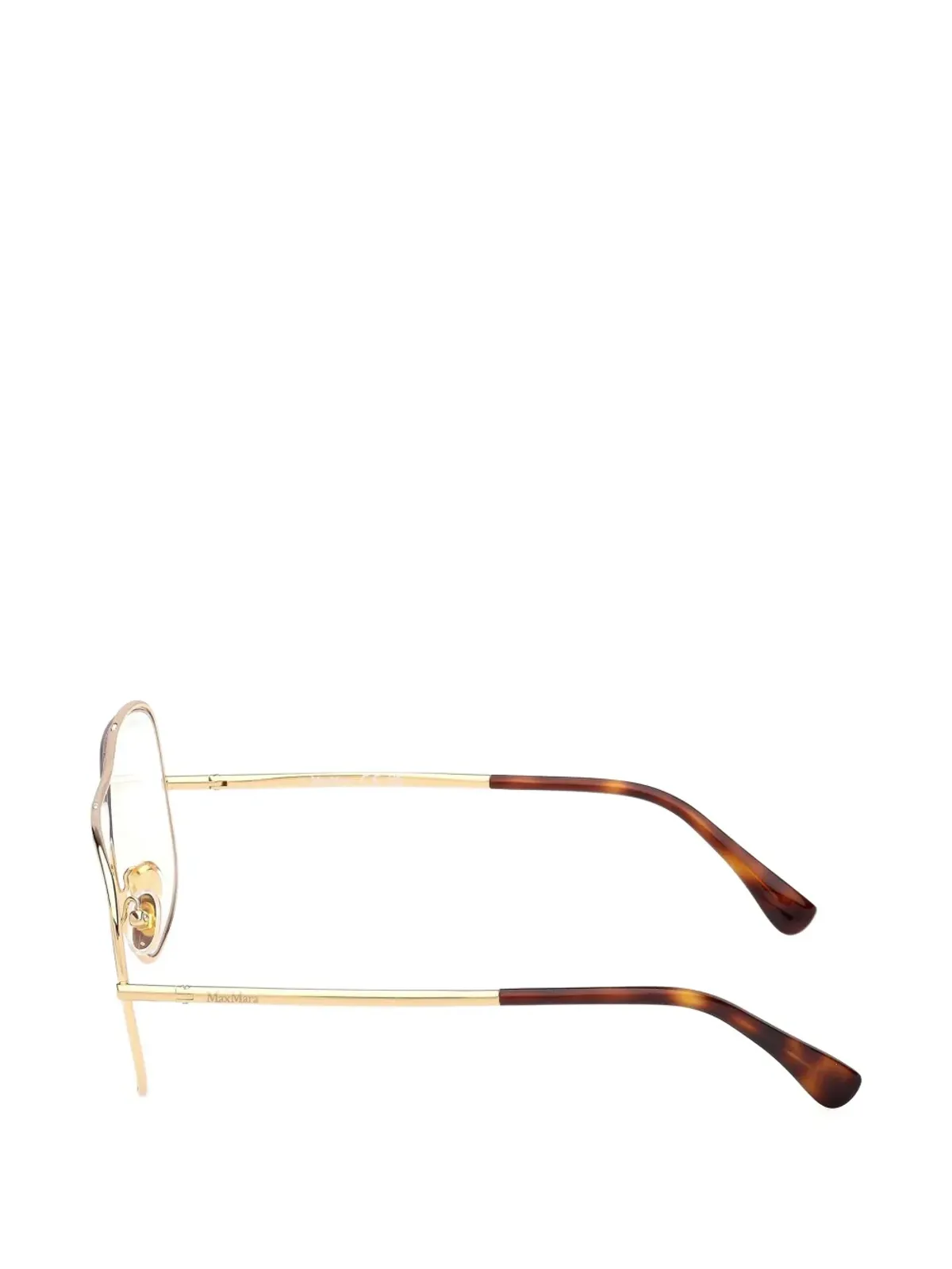 Max Mara Eyewear パイロットフレーム眼鏡 - ゴールド - 画像3