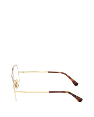 Max Mara Eyewear パイロットフレーム眼鏡 - ゴールド - サムネイル3
