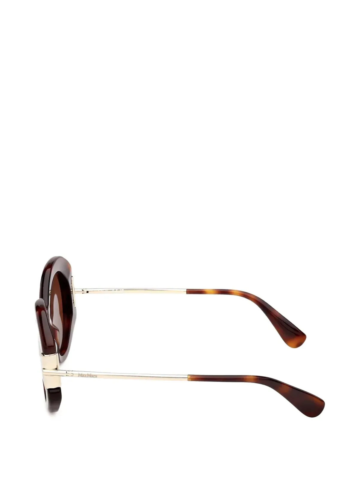 Max Mara Eyewear 丸型フレームサングラス（ブラウン） - 画像3