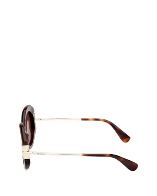 Max Mara Eyewear 丸型フレームサングラス（ブラウン） - サムネイル3