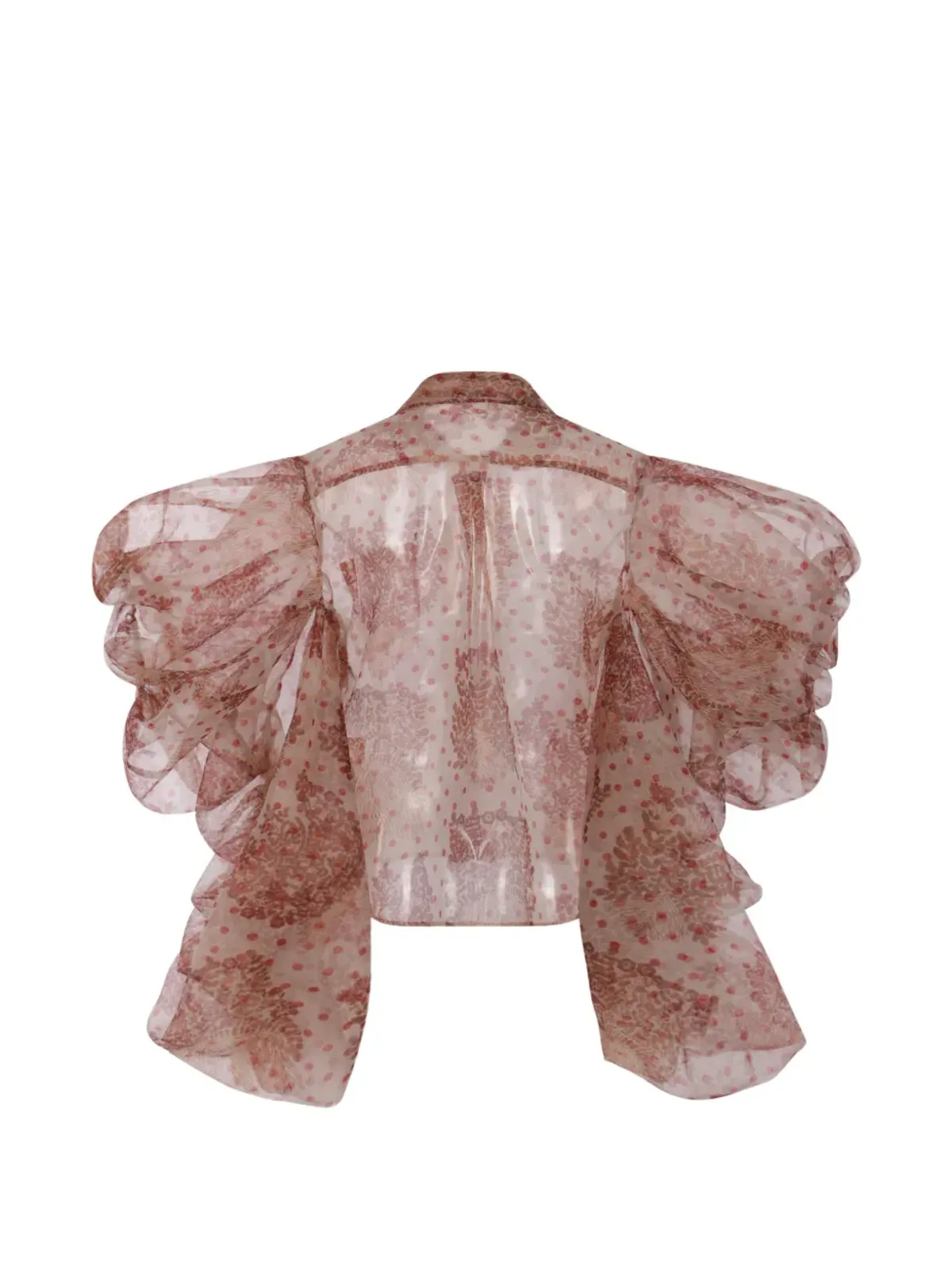 Comme des Garçons TAO 柄入りフリルシャツ - 画像2
