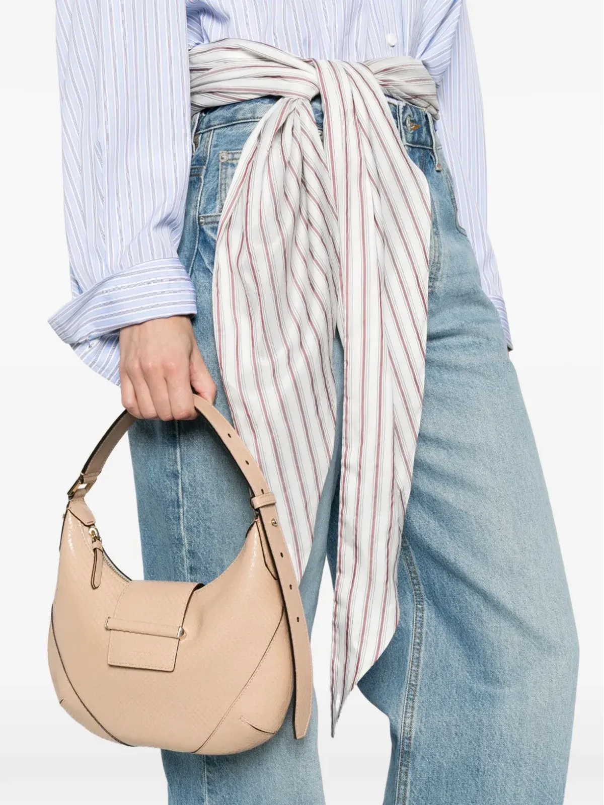 Jimmy Choo Bar snakeskin-embossed tote bag - Neutrals - 画像2