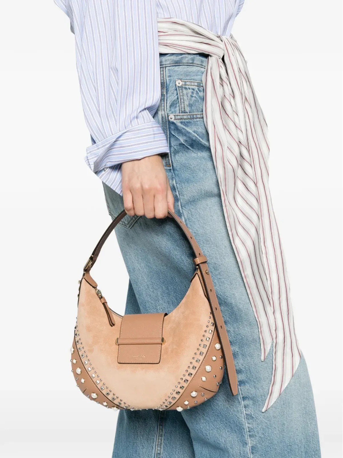 Jimmy Choo Bar studded-embellishment tote bag - Neutrals - 画像2