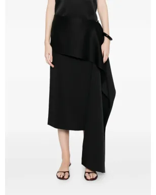 Carven アシンメトリードレープ ミディスカート - サムネイル3