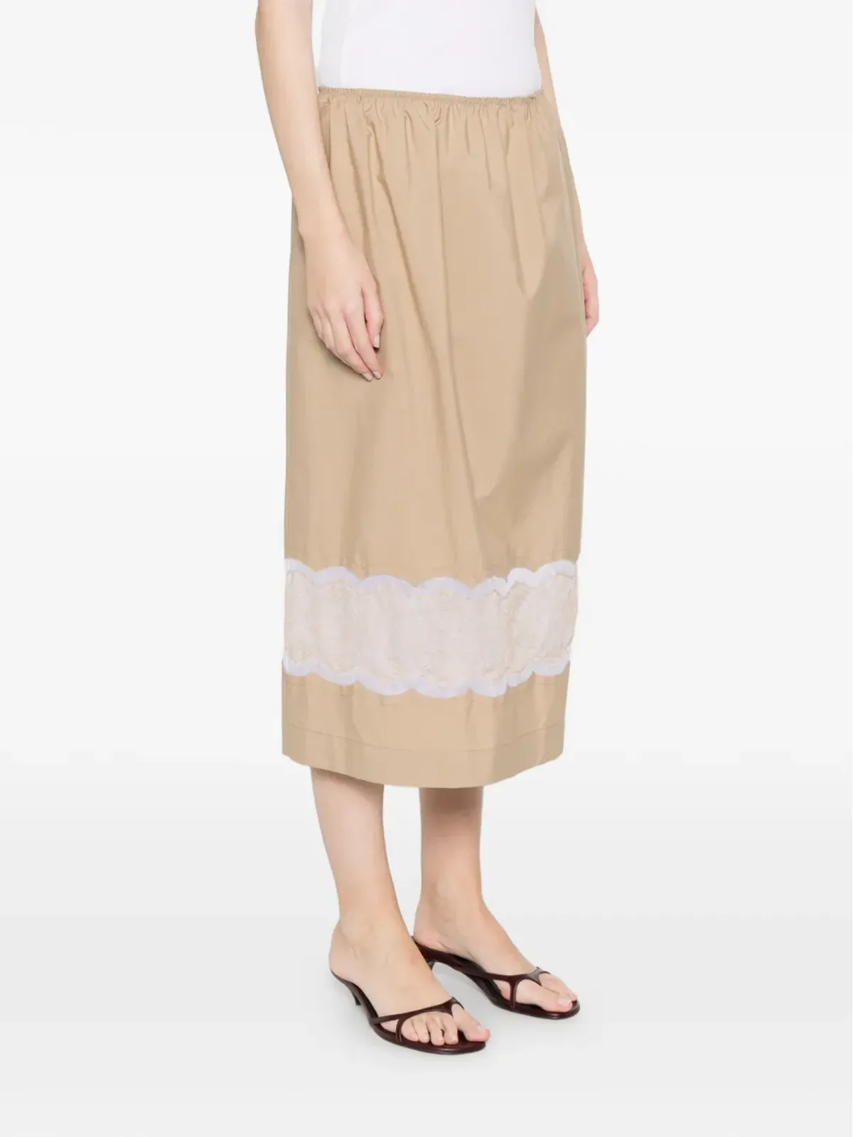 Carven レーストリム ミディスカート - 画像3