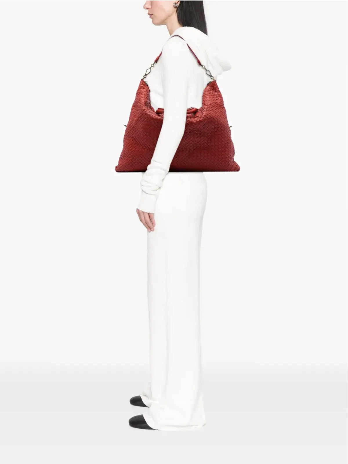Bottega Veneta イントレチャート ナッパ コンバーチブル サッチェル - 画像2