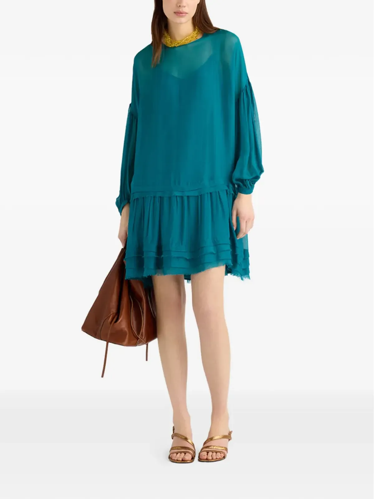 Momoni Agave mini dress - Green - 画像3