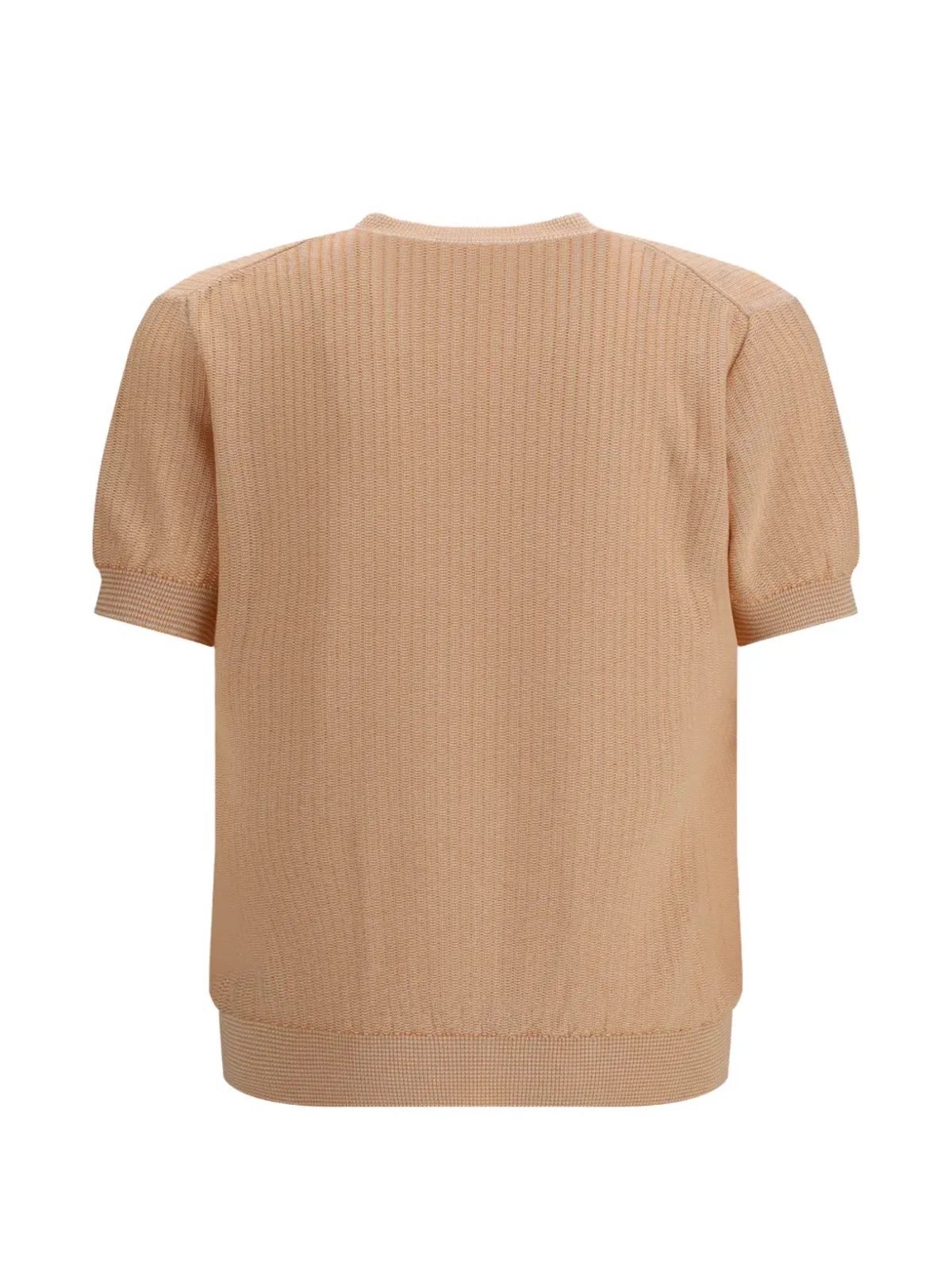 Piacenza Cashmere リブ編み半袖セーター - 画像2