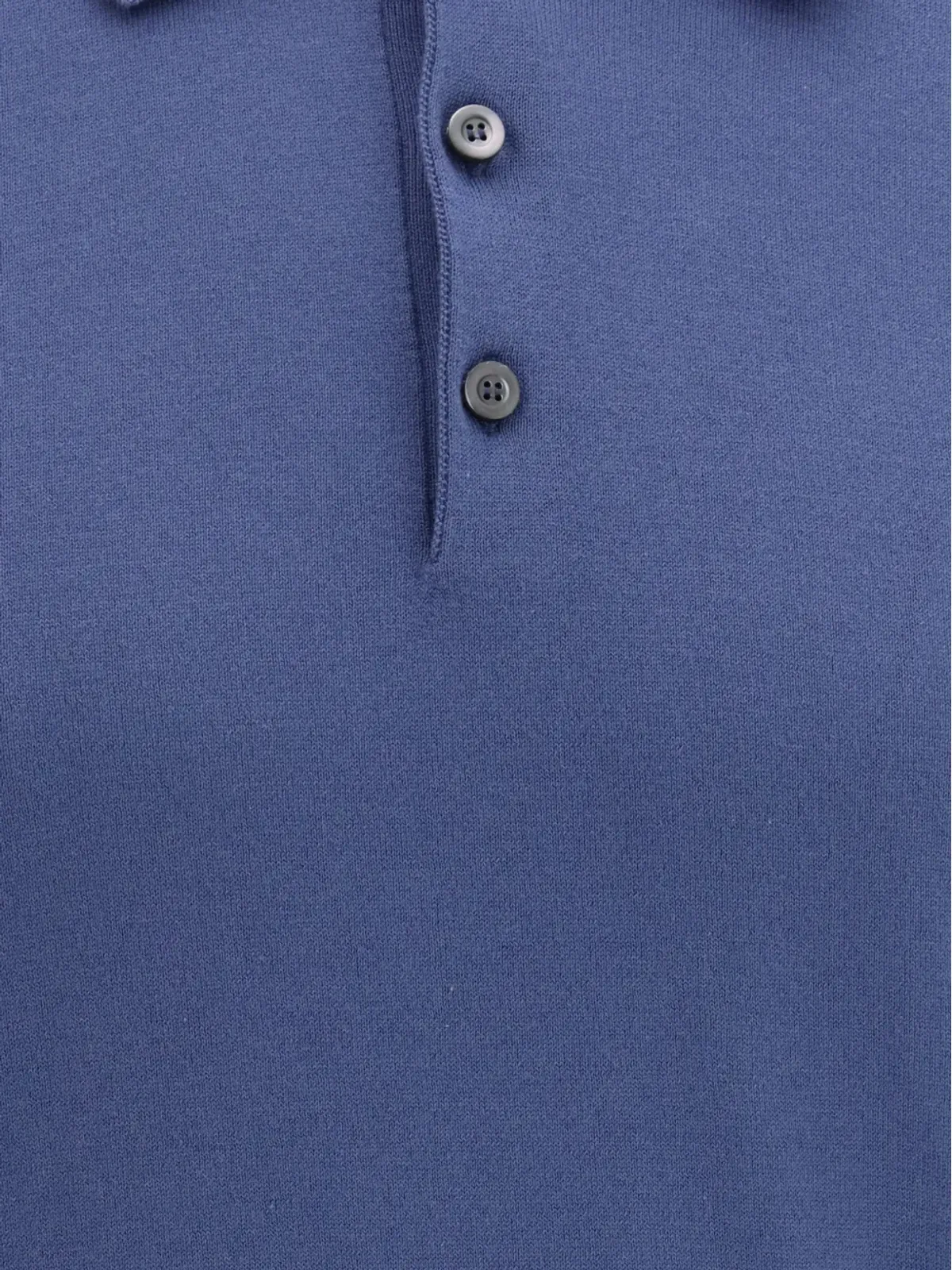 Piacenza Cashmere クラシックカラー ボタン付き ポロシャツ - 画像3