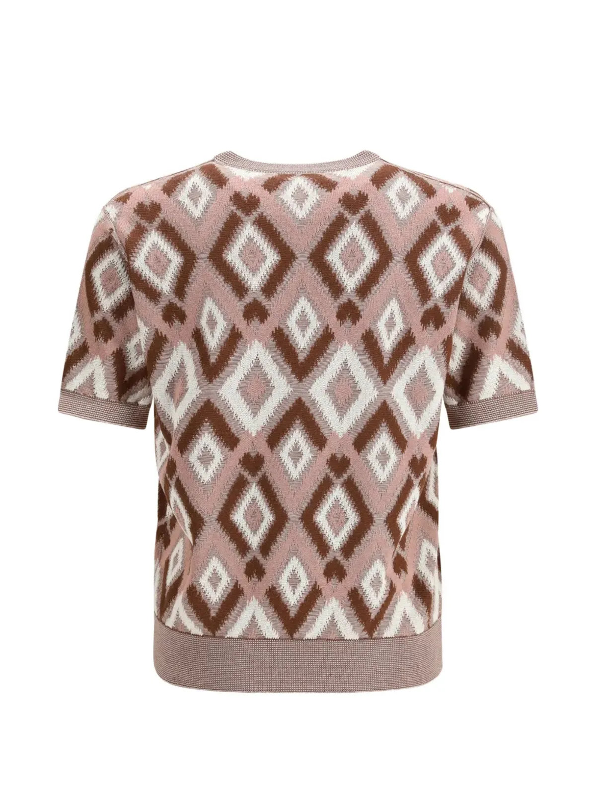 Piacenza Cashmere パターン柄の半袖セーター - 画像2