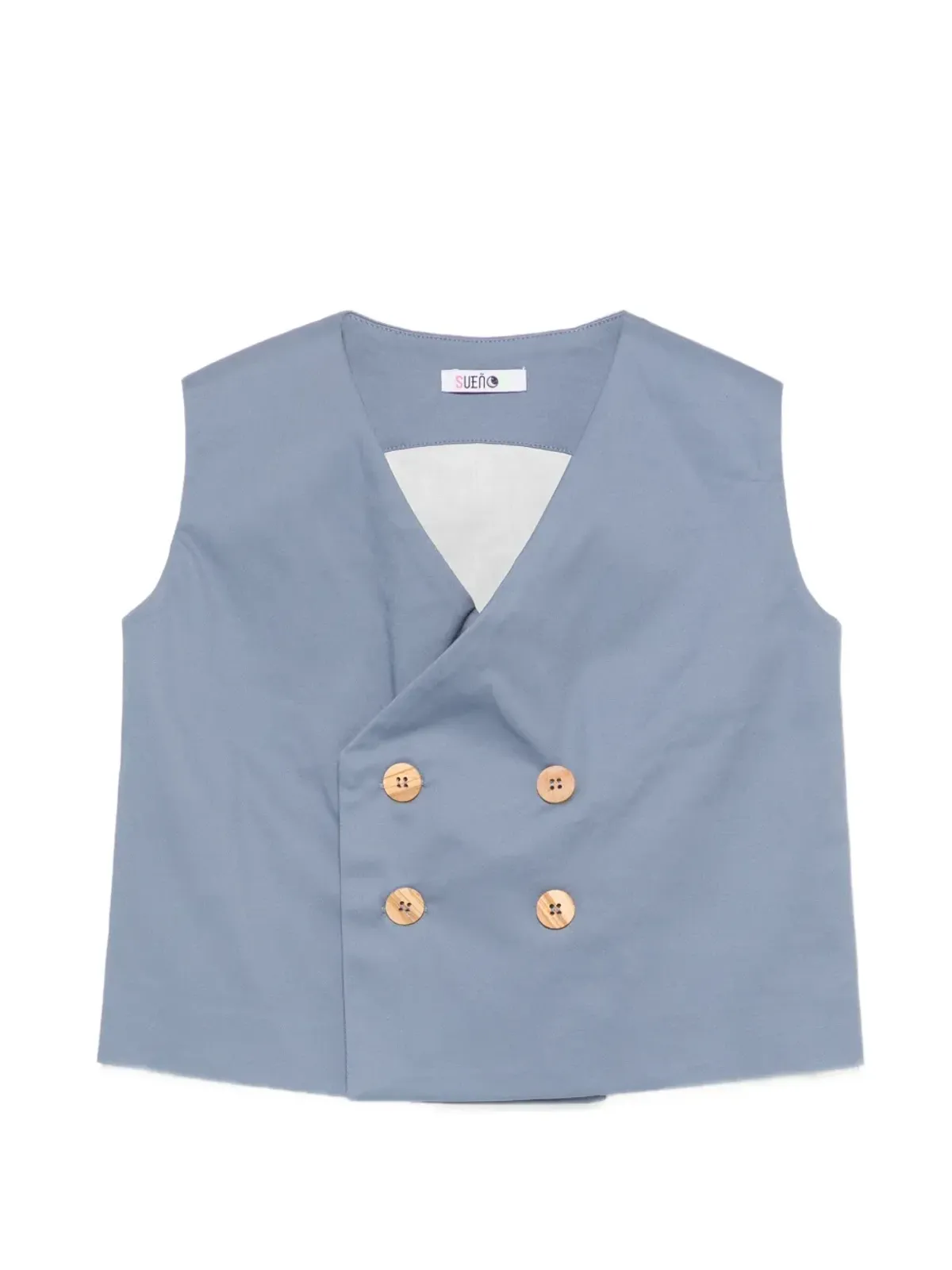 SUENOS Kidswear ダブルブレスト ウエストコート - ブルー - 画像1