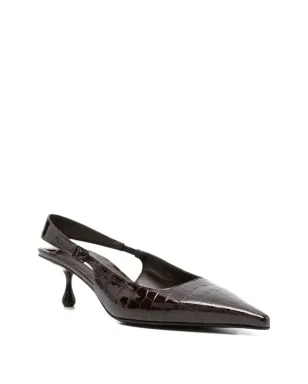 Jimmy Choo Amel crocodile-effect slingback pumps - サムネイル2