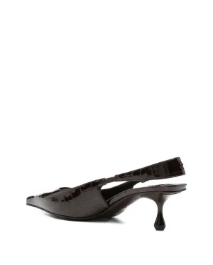 Jimmy Choo Amel crocodile-effect slingback pumps - サムネイル3