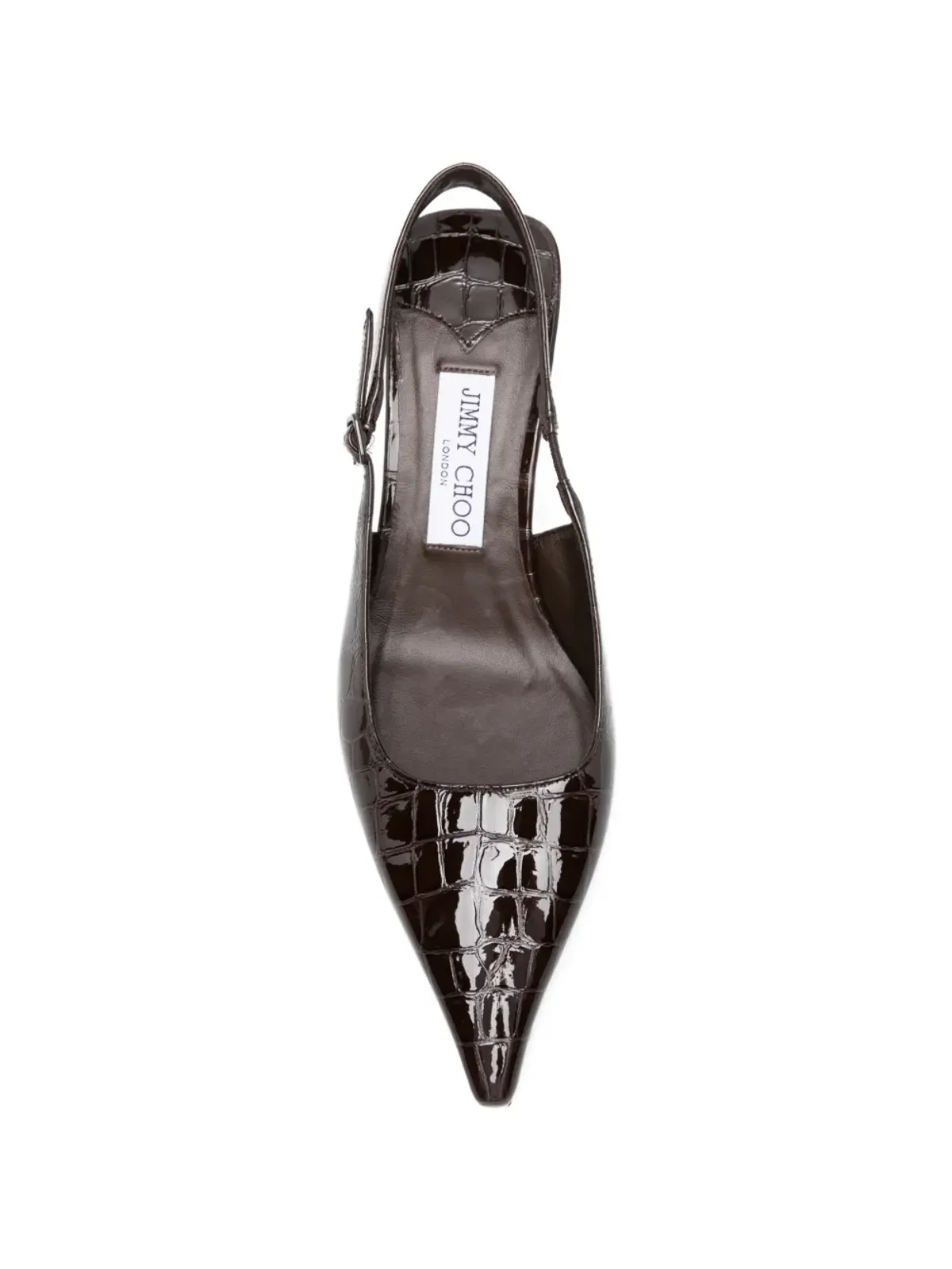 Jimmy Choo Amel crocodile-effect slingback pumps - 画像4