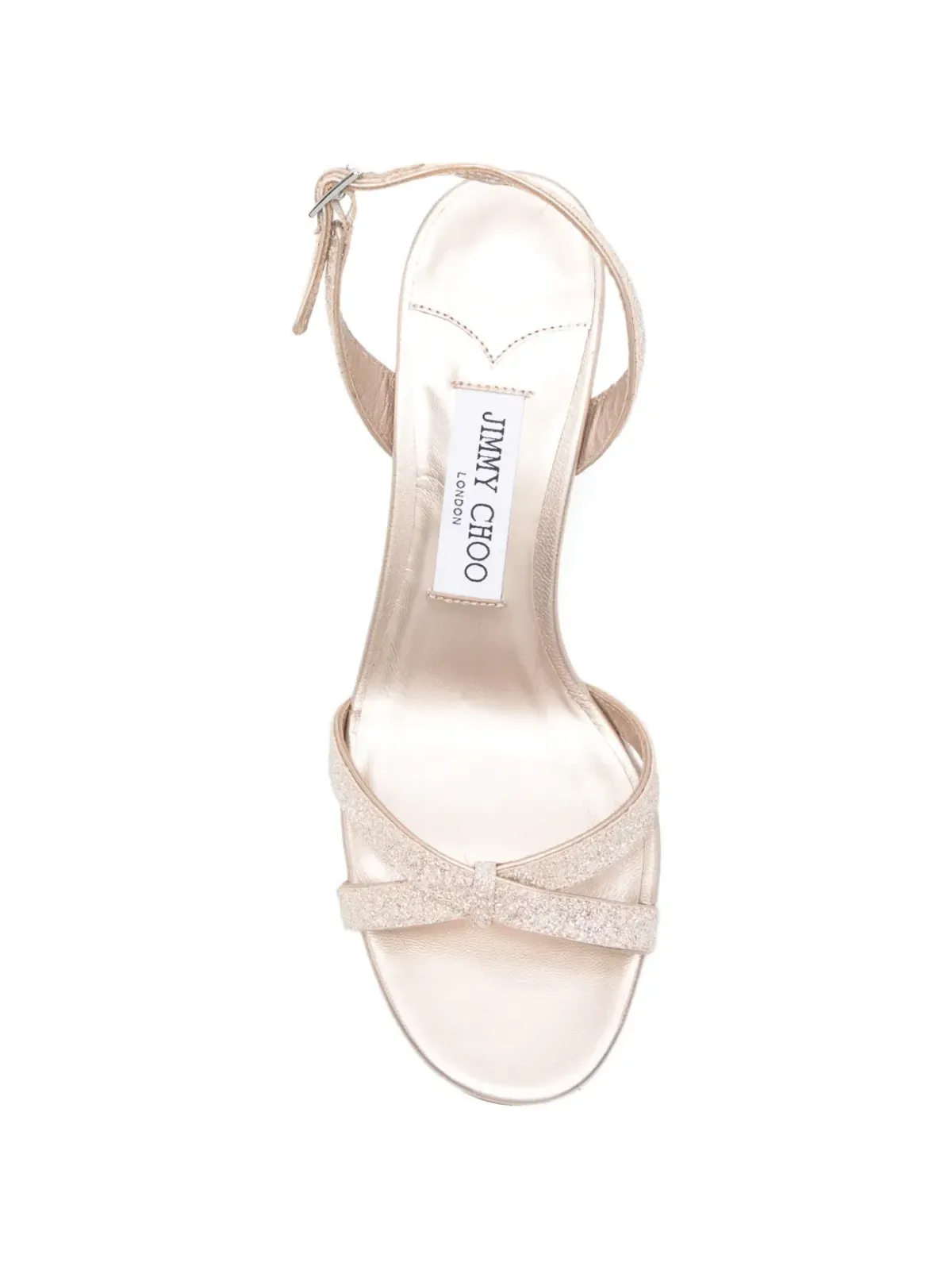Jimmy Choo エルシー グリター付きストラップレザーサンダル - 画像4
