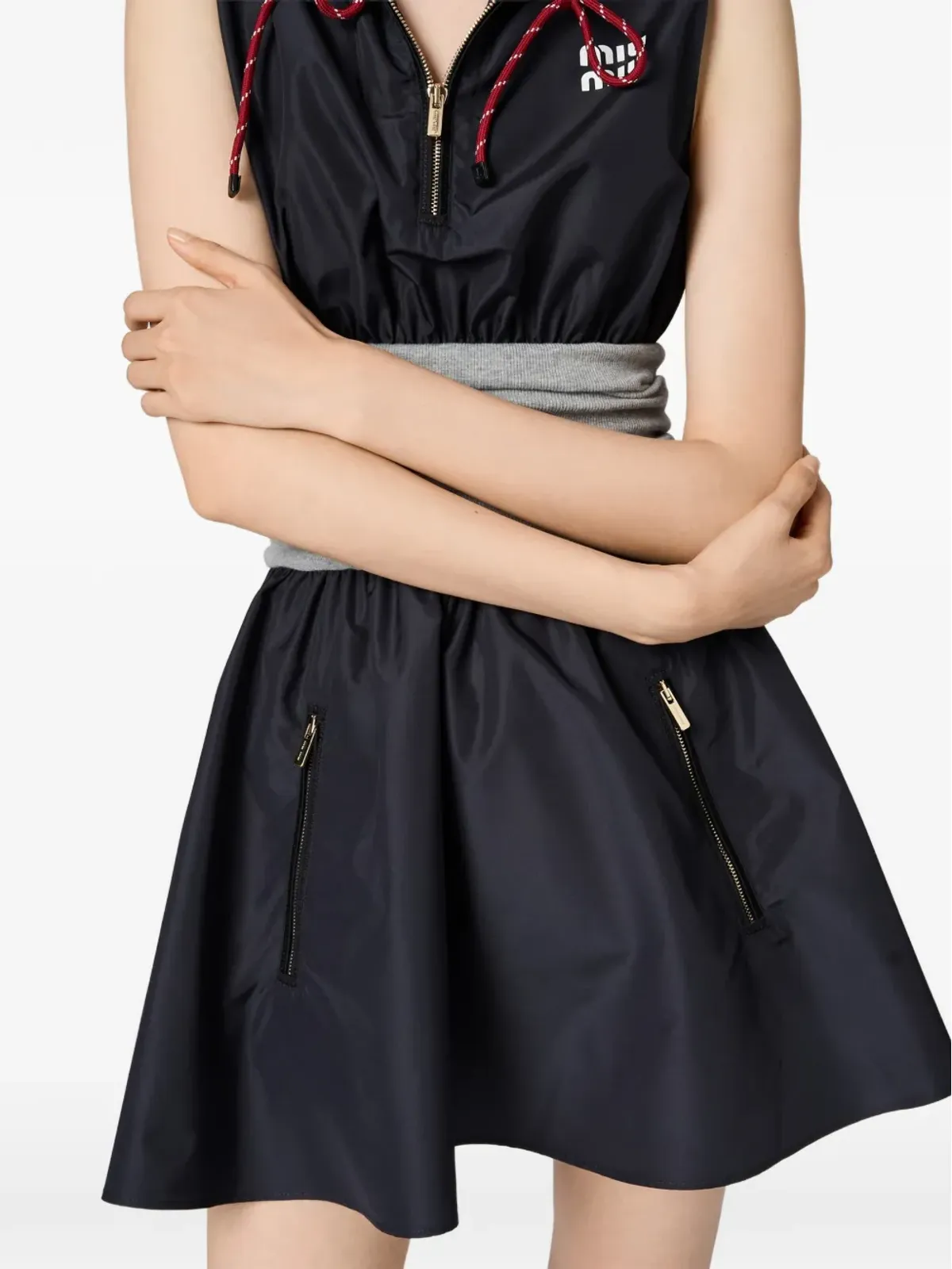 Miu Miu テクニカルファブリック ドレス - ブルー - 画像5