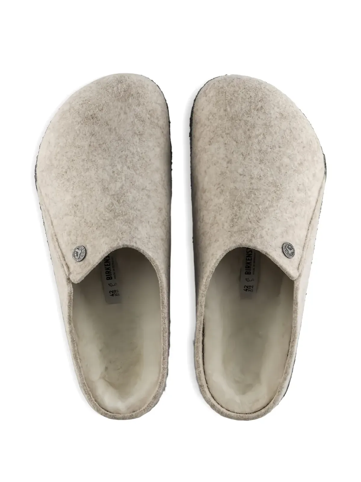 Birkenstock Zermatt shearling felt slippers - Neutrals - 画像2