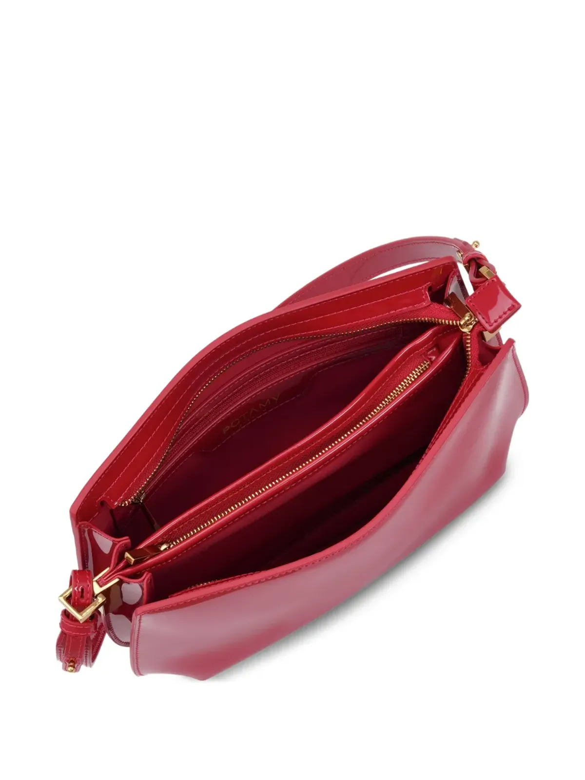 POTAMY patent-leather shoulder bag - 画像4