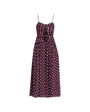 Cinq A Sept Camille polka dot ruffle midi dress - サムネイル1