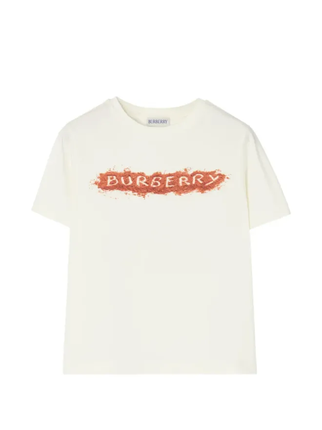 Burberry Kids Burberry Kids サンディ ロゴ コットンTシャツ - ナチュラルの商品画像