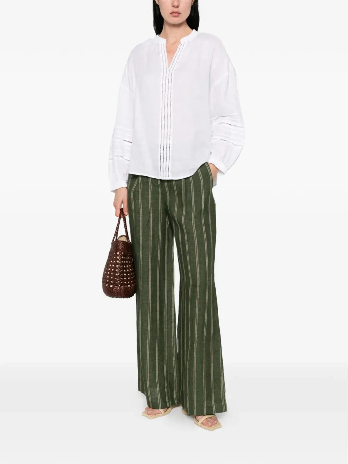 JcSophie Leslie V-neck blouse - White - 画像2