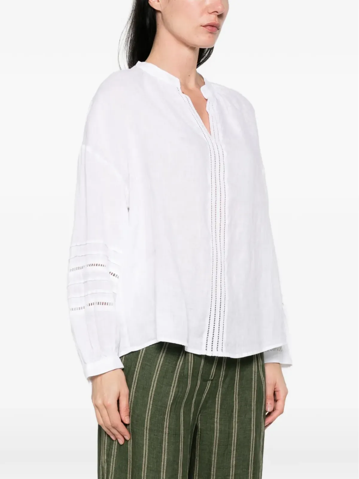 JcSophie Leslie V-neck blouse - White - 画像3