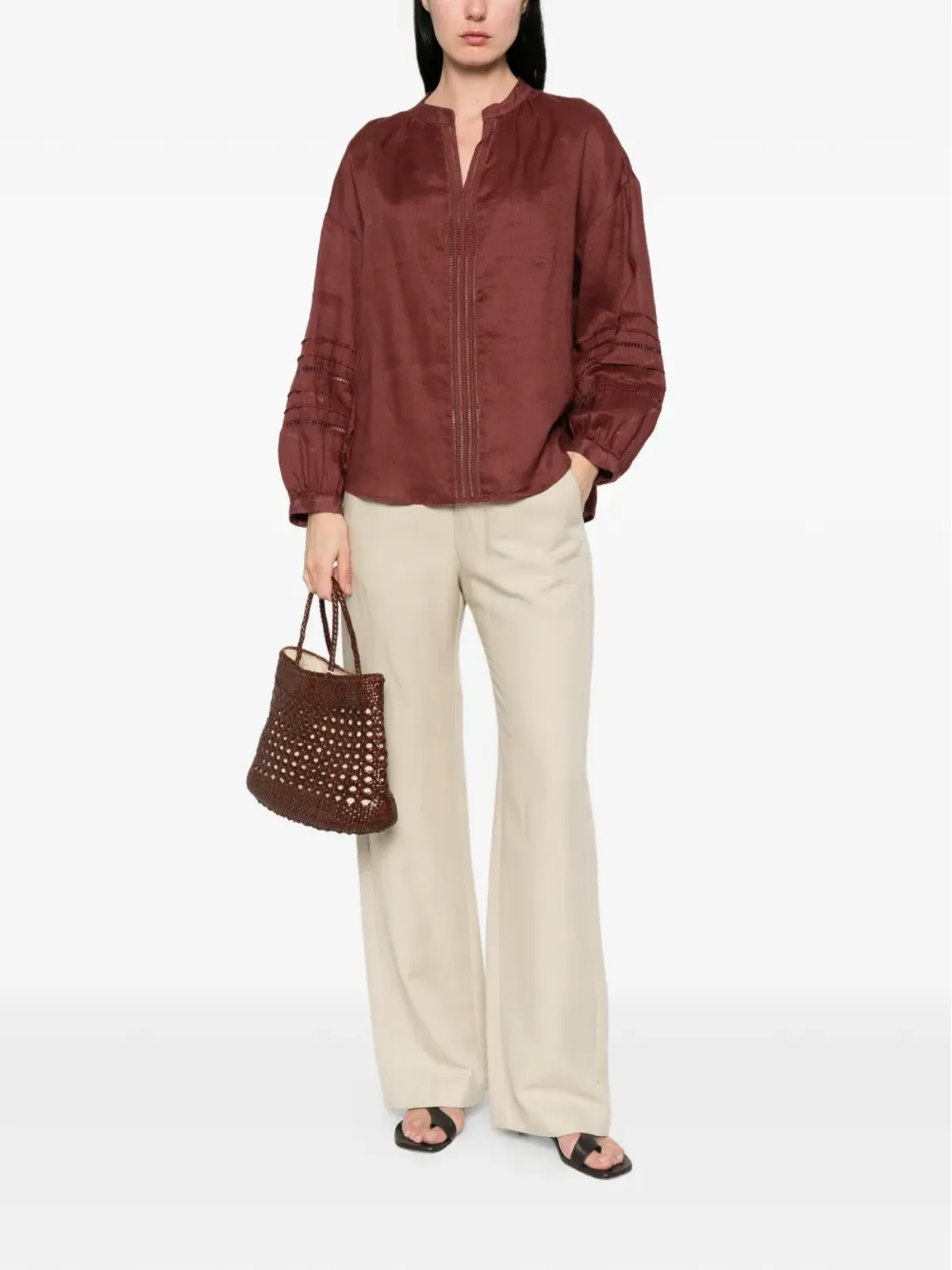 JcSophie Leslie perforated blouse - 画像2