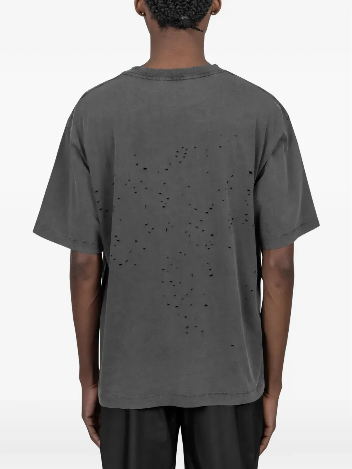 Satisfy ダメージ加工Tシャツ - グレー - 画像3