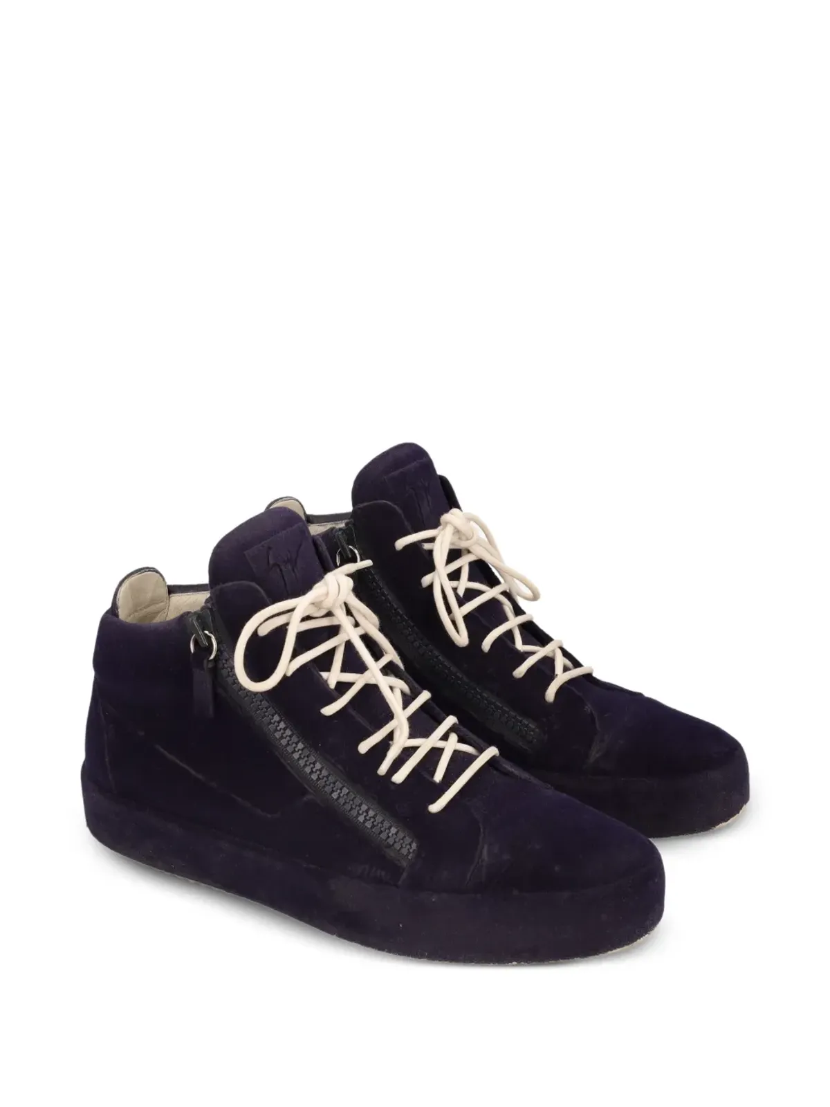 Giuseppe Zanotti Vintage ジップディテール レザー スニーカー - 画像2
