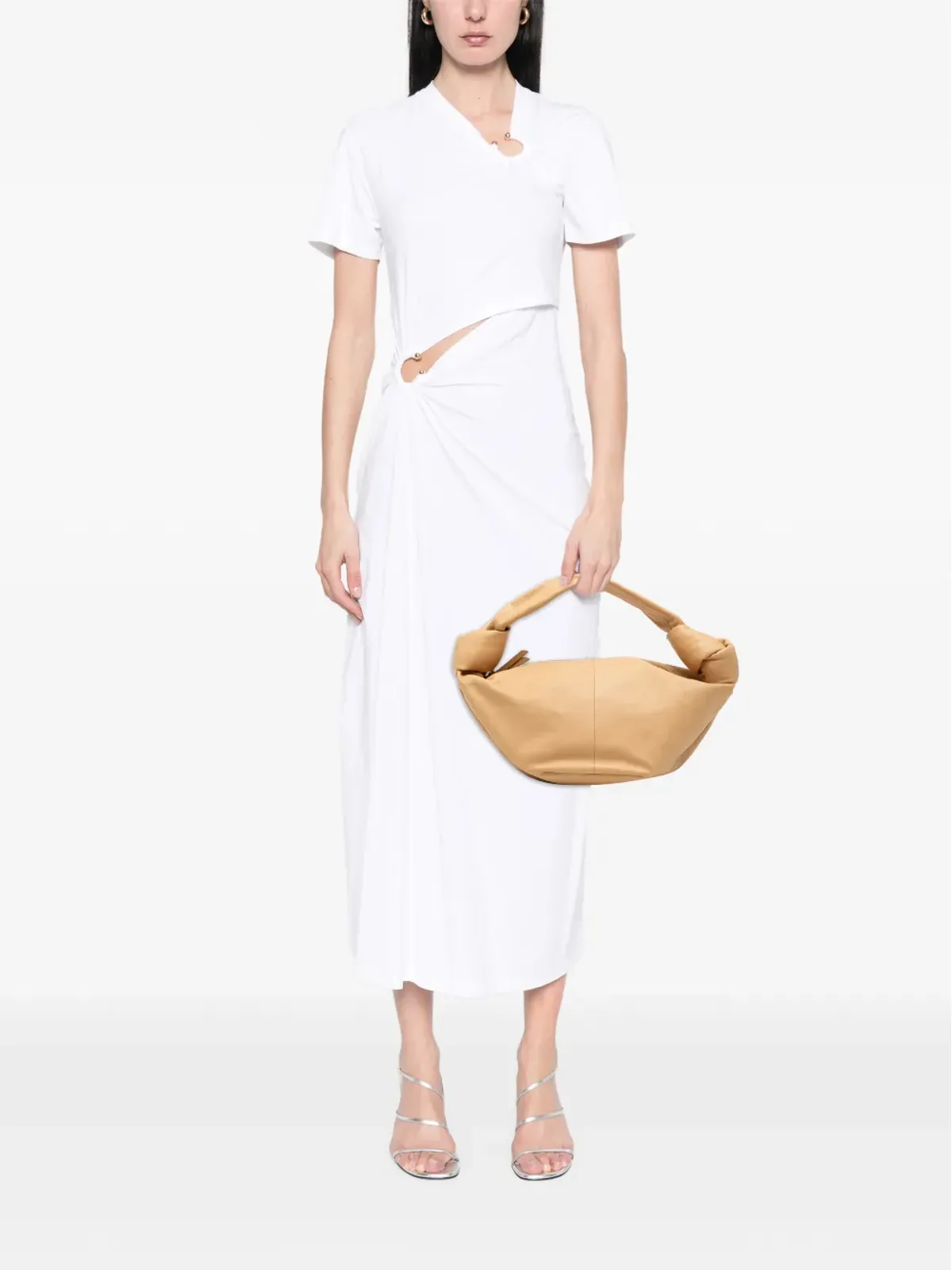Bottega Veneta ビンテージ ミニカーフスキン ダブルノット バッグ - 画像2
