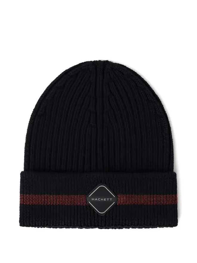 Hackett Hackett リブ編みストライプビーニー - ブルーの商品画像