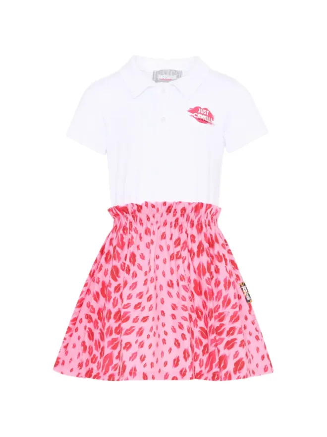Just Cavalli Kids Just Cavalli Kids ピンクのショートスリーブプリントドレスの商品画像