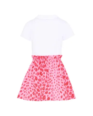 Just Cavalli Kids ピンクのショートスリーブプリントドレス - サムネイル2