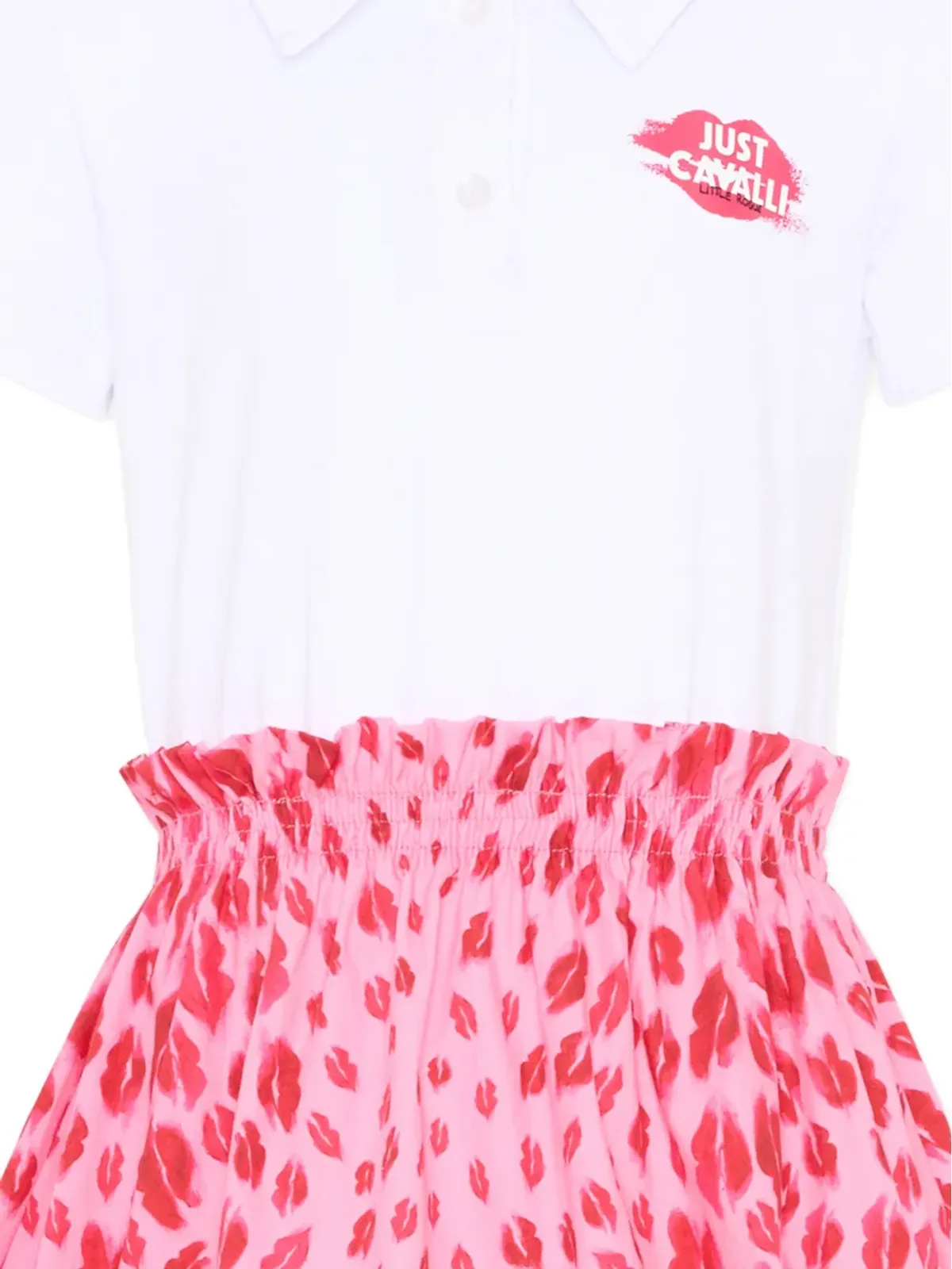 Just Cavalli Kids ピンクのショートスリーブプリントドレス - 画像3
