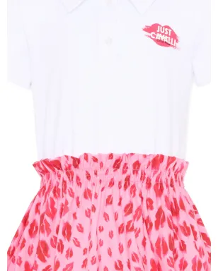 Just Cavalli Kids ピンクのショートスリーブプリントドレス - サムネイル3
