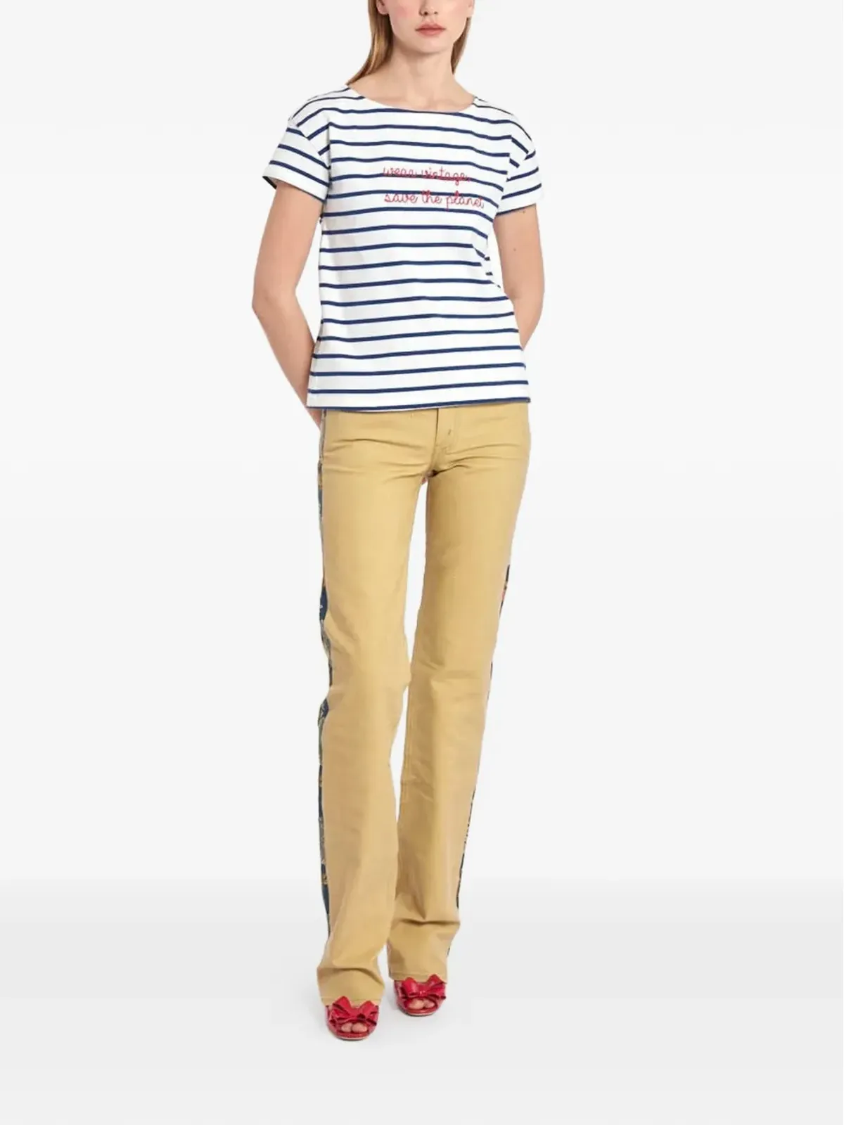 CAVALLI E NASTRI VINTAGE ストライプTシャツ - 画像2
