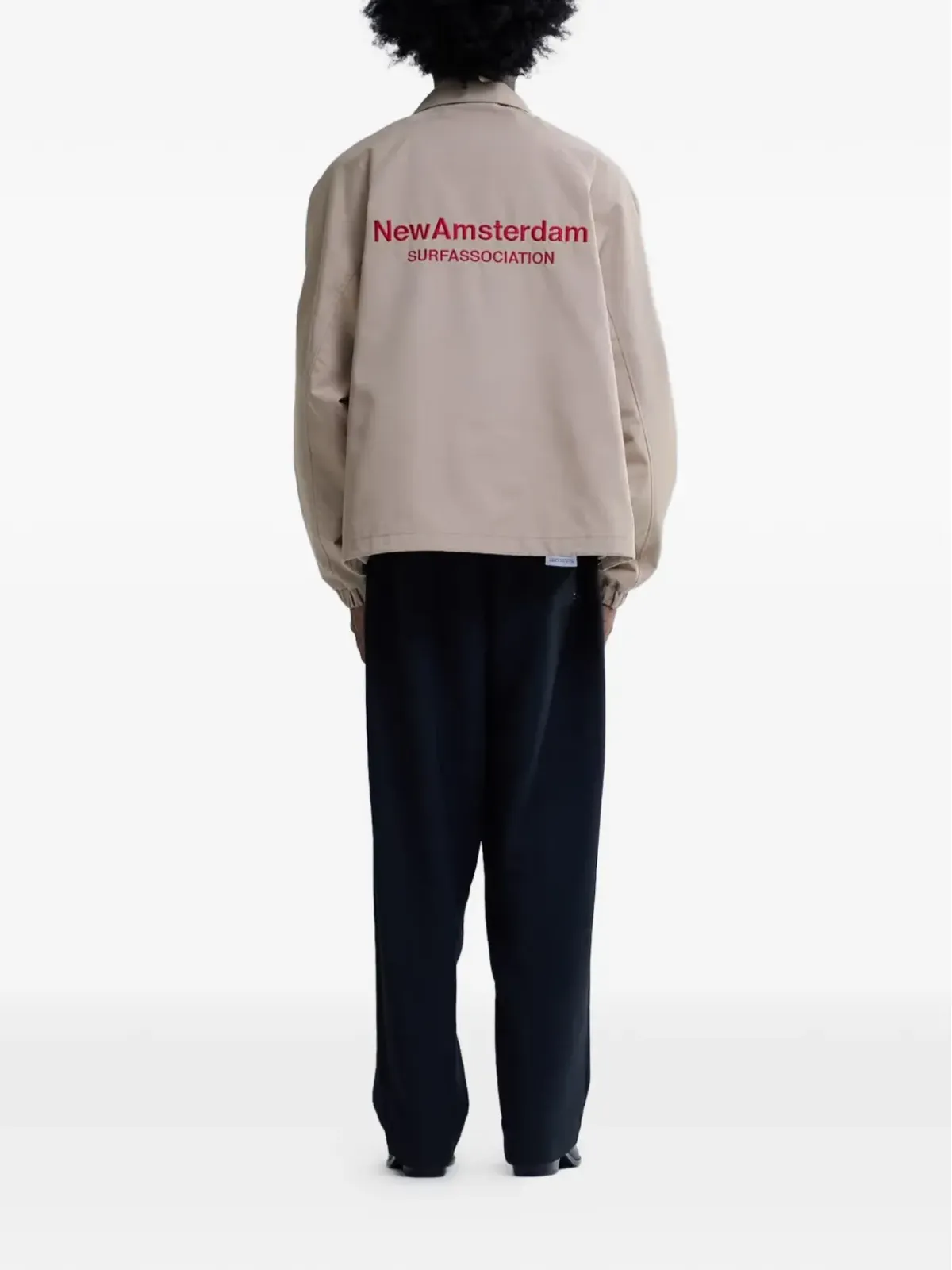 NEW AMSTERDAM ロゴ刺繍ジップジャケット - 画像4