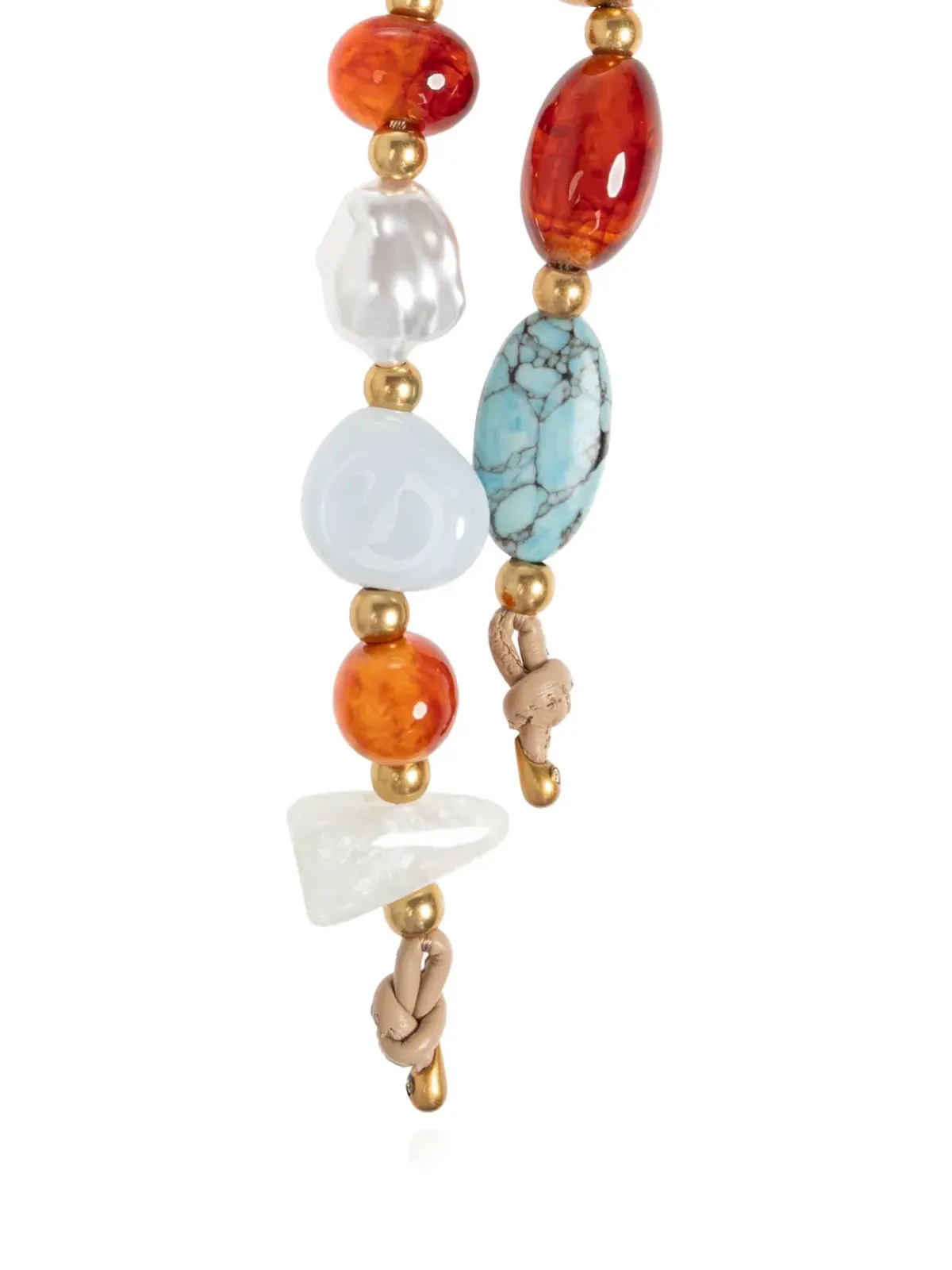 Cult Gaia Mercier bead-embellishment bag charm - Gold - 画像3