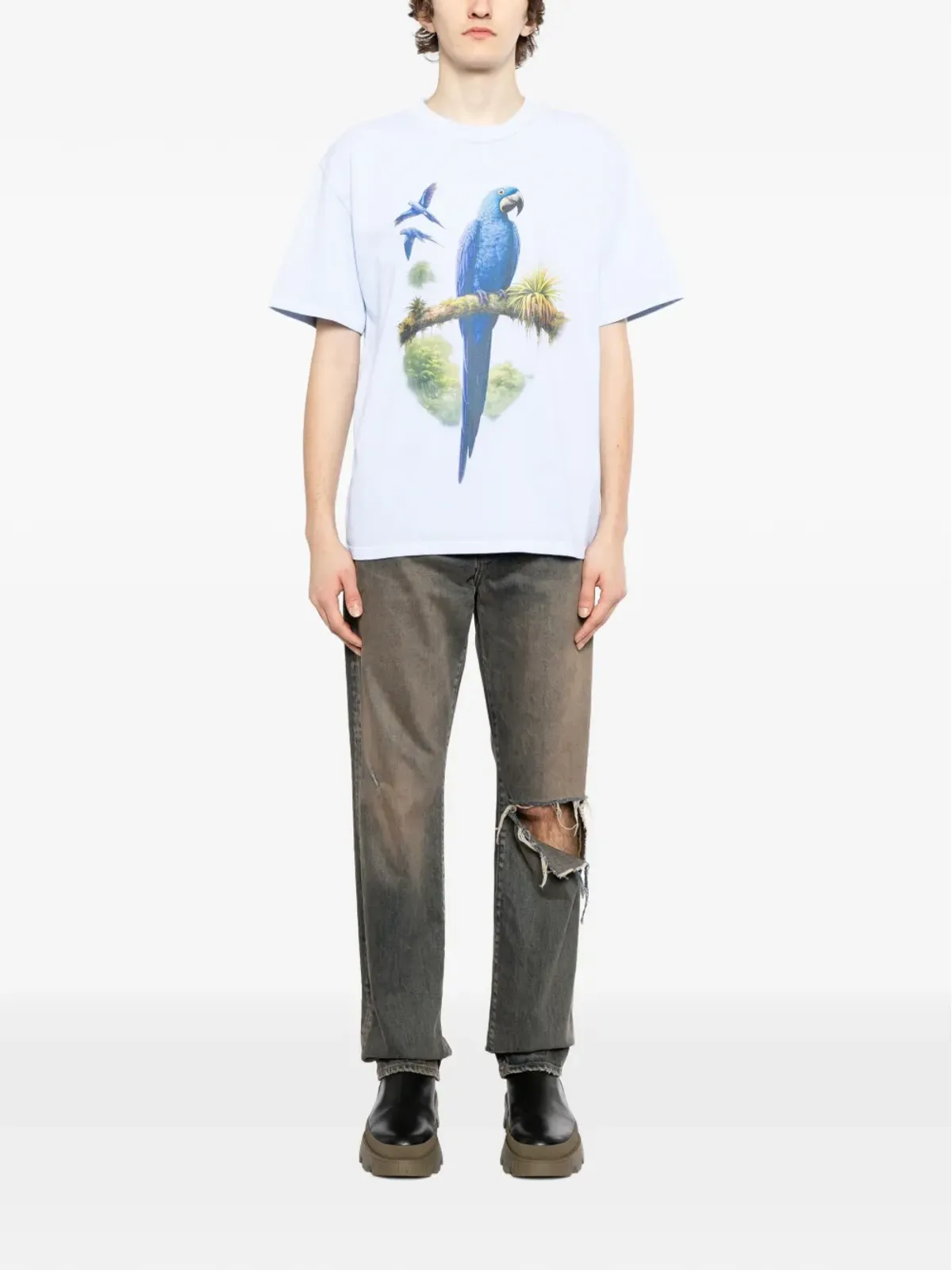 Melt パロット グラフィック Tシャツ - 画像2