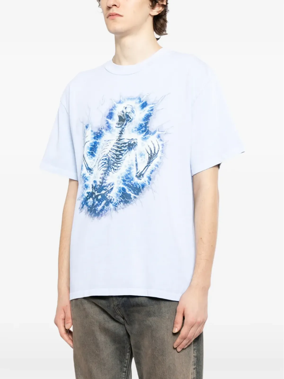 Melt 骸骨グラフィックTシャツ - ブルー - 画像3