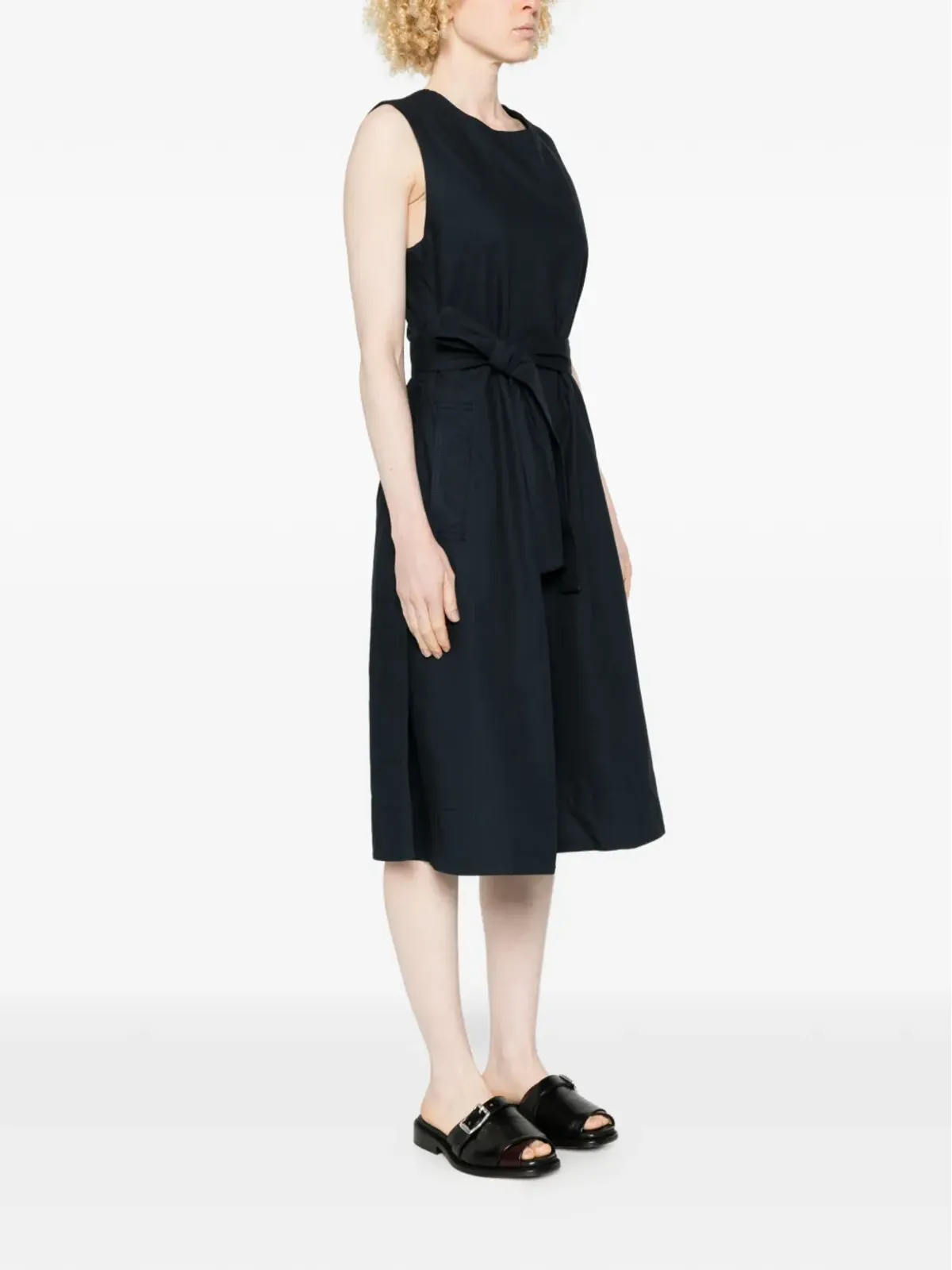 Mhl By Margaret Howell Vネックミディドレス - 画像3