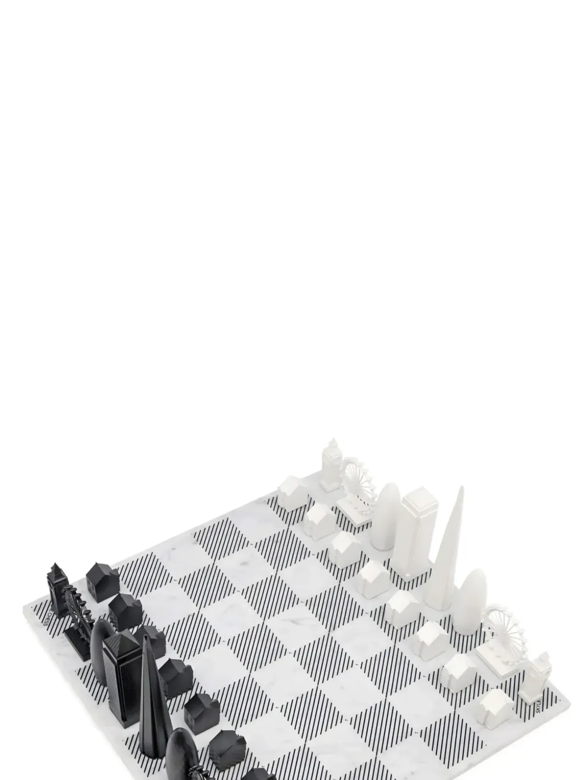 Skyline Chess ロンドン チェスセット（ホワイト） - 画像2