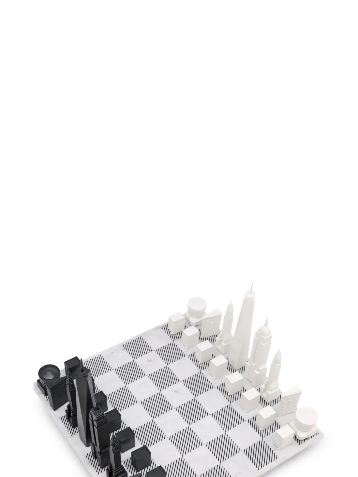 Skyline Chess ニューヨーク市 チェスセット ホワイト - 画像2