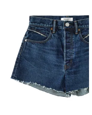 Moussy Vintage サウスボロー フレイドショーツ ブルー - サムネイル2