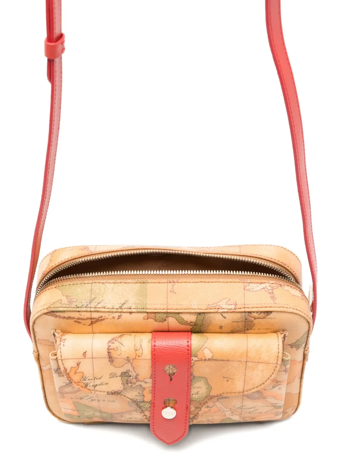 ALVIERO MARTINI 1° CLASSE マッププリントショルダーバッグ - 画像4