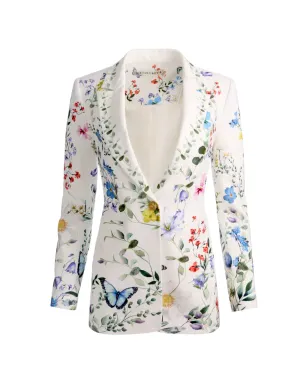 alice + olivia Breann プリント ブレザー - White - サムネイル1
